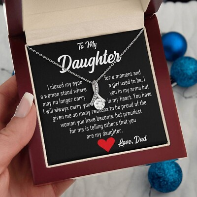 #ad To My Daughter Alluring Beauty Necklace Love and Guidance Necklace from Dad $19.99