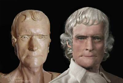 #ad The Real Faces of Thomas Jefferson Postcard Based upon his Life Mask Presidents $33.00