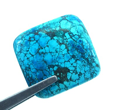 #ad 39 EGL Certified Black Natural Spiderweb Turquoise Blue Untreated Gemstone $18.23