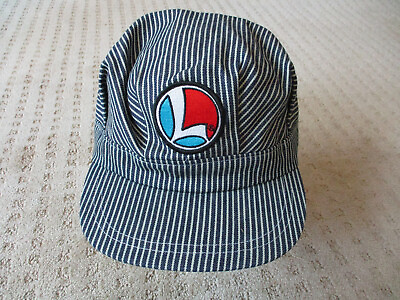 #ad Lionel Trains Engineers Conductor Denim Cap Hat Snapback Blue White NOS * $14.99