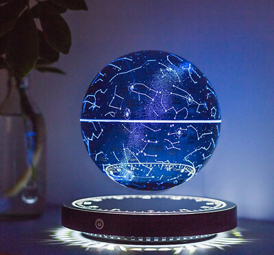 #ad Magnetic Levitation Floating Starry Sky Sphere w LED Light For Desktop Rotatable $122.55