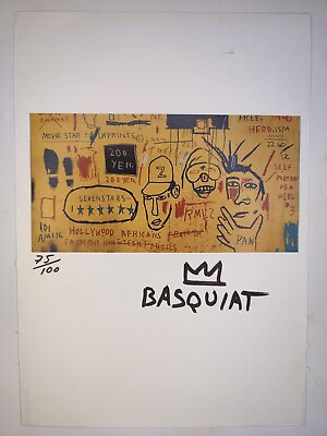 #ad COA Jean Michel Basquiat Print Poster Wall Art Signed Numbered Pop Art $74.95