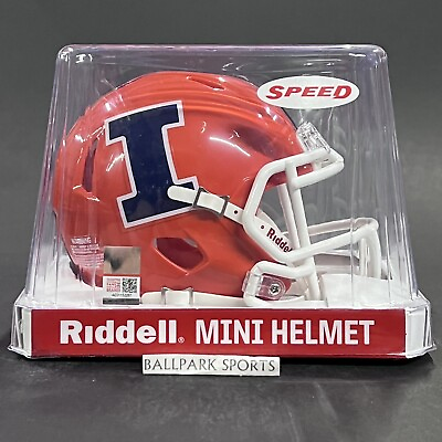 #ad Illinois Fighting Illini Speed Mini Helmet Riddell NCAA Licensed Brand New $32.99