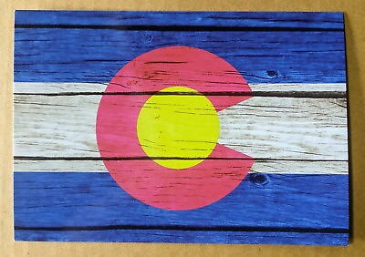 #ad Postcard CO: Art State Flag of Colorado $2.99