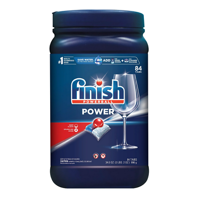 #ad Finish Power 84ct Dishwasher Detergent Powerball Dishwashing Tablets Dish T $19.10