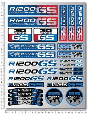 #ad R1200GS Adventure Aufkleber für BMW Motorrad set stickers r1200 GS Laminiert EUR 12.90