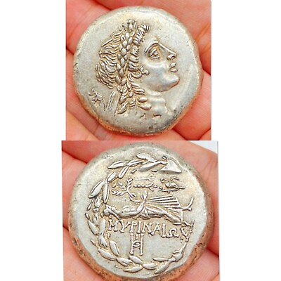 #ad Best Condition Rare Ancient Roman Greek King Silver Plated Coin $150.00