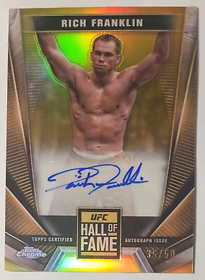 #ad 2024 Topps Chrome Gold Hall Of Fame Auto Rich Franklin Middleweight 50 $49.99