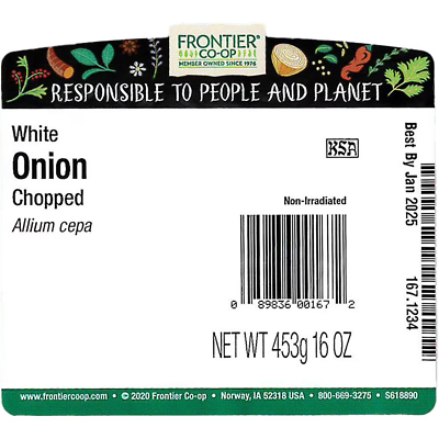 #ad Frontier Co Op White Onion Chopped 16 oz $12.98