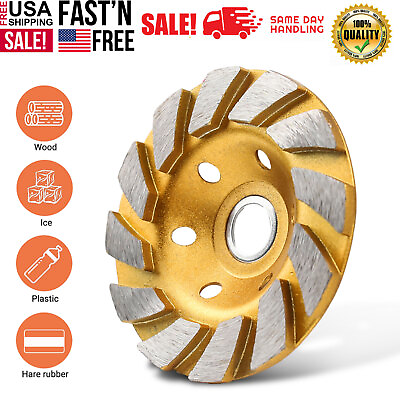 #ad #ad New 4quot; inch Diamond Segment Grinding Wheel Disc Grinder Cup Concrete Stone Cut $6.29