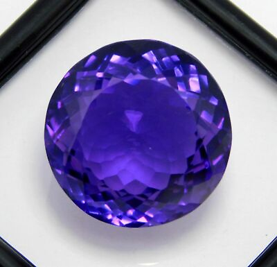 #ad 35 To 40 Ct Natural Purple Amethyst Round Shape Certified UNHEATED Gemstone $21.24