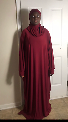 #ad Muslim Women Overhead Jilbab Prayer Dress Hijab Kaftan Khimar Islamic garment $24.99
