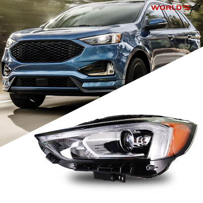 #ad Driver Left Headlight For 2019 2021 Ford Edge Full LED w DRL Black Housing Lamp $209.02