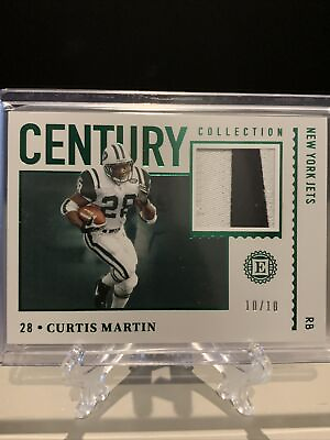 #ad 2021 Panini Encased Century Collection Emerald 10 10 Curtis Martin #CC CM HOF $50.00