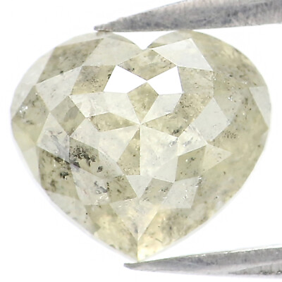 #ad 2.07 CT Natural Loose Heart Cut Diamond 7.80 MM Grey Color Heart Diamond L7538 $434.00