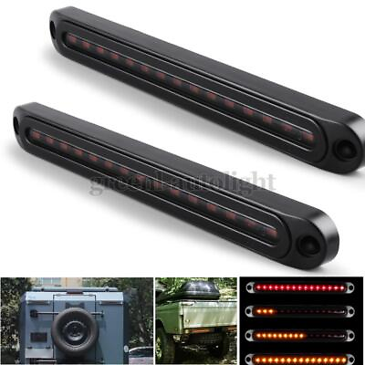 #ad 2X 10quot; LED Trailer Truck Stop Flowing Turn Signal Brake Tail Light Bar Strip DRL $19.98
