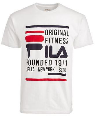 #ad Fila Mens Original Fitness Logo Gr White L WHITE Size LARGE S S $7.99