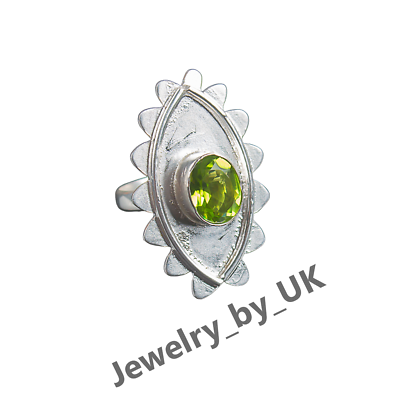 #ad Natural Peridot Gemstone Gemstone 925 Stamp Silver Beautiful Jewelry For Love $12.59