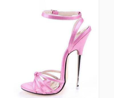 #ad Women#x27;s Sexy 20cm Metal Stilettos Cross Dresser Strappy Sandals Shoes $55.99