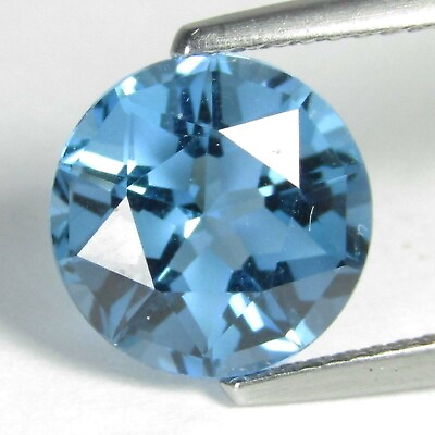 #ad 4.92Cts Stunning Natural London Blue Topaz 10mm Round Star Cut Gemstone REF VDO $26.99