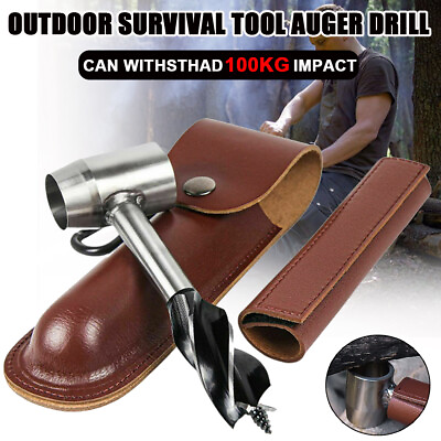 #ad Auger Wrench Outdoor Hand Drill Survival Gear Tool Jungle Camping Bushcraft Kits $12.97