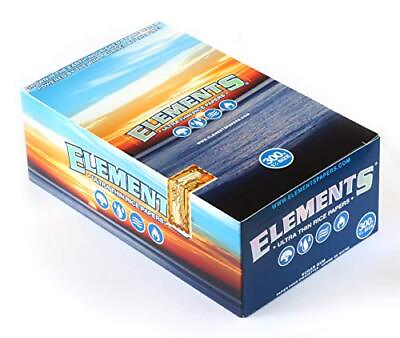 #ad ELEMENTS Rolling Papers 300 Ultra Thin Rice Papers Pack of 20 6000 leaves $45.99