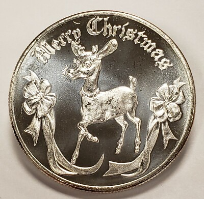 #ad 2001 1 oz .999 Silver of Christmas Past Rudolph the Red Nosed Reindeer F4115 $39.95