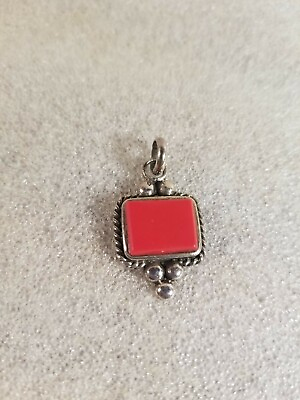 #ad Coral Gemstone Pendant 925 Solid Sterling Silver Gift For Mother $9.99
