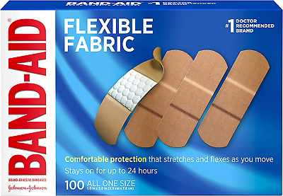#ad ✅ 100 Pcs All Size Flexible Fabric Adhesive Bandages for Wound Care First Aid $16.34