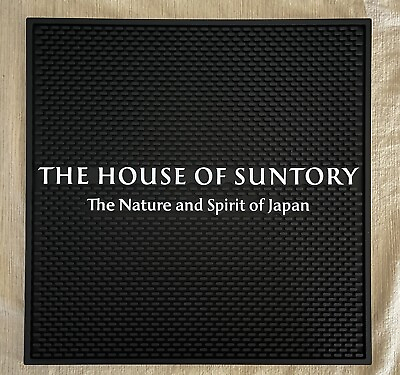 #ad THE HOUSE OF SUNTORY JAPANESE WHISKY SQUARE BAR SERVICE SPILL MAT COASTER *NEW* $24.99