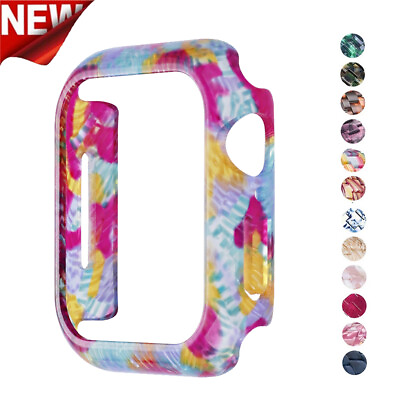 #ad Resin iWatch Case Cover Frame for Apple Watch Series 8 7 6 5 4 SE 40 44 41 45mm $5.25
