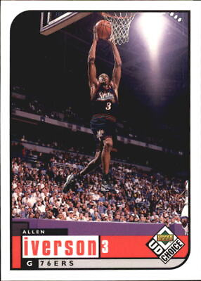 #ad 1998 99 UD Choice Philadelphia 76ers Basketball Card #105 Allen Iverson $1.69