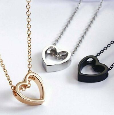 #ad Fashion Women Heart Pendant Charm Necklace Jewelry w 19quot; Stainless Steel Chain $3.59