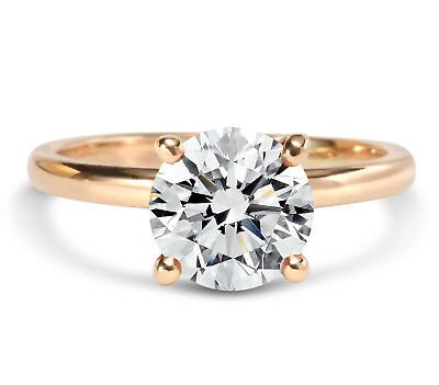 #ad 2 Ct Round Cut VS1 D Solitaire IGI Diamond Engagement Ring 14K Gold Lab grown $1799.40
