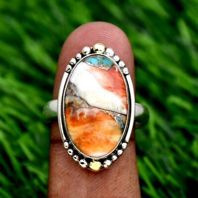 #ad Oyster Copper Turquoise 925 Sterling Silver Ring Mother#x27;s Day Jewelry MA 5 $15.97