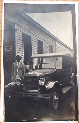 #ad 1926 Cadillac Car in Cuba Realphoto Postcard Cuban Man amp; Automobile $14.99
