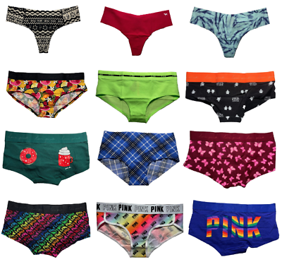 #ad Victoria Secret PINK Underwear XS to XXL Boyshorts Thongs or Hipster Panties $10.99