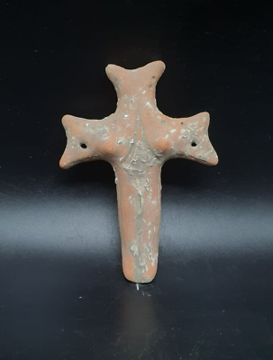 #ad Ceramic Figurine Cross Ornament. Trypillia Culture 5400 and 2750 BC $930.00
