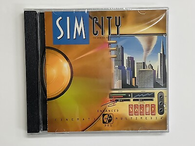 #ad quot;Brand NEWquot; Sim City: Original City Simulator CD ROM for DOS Rare SEALED $19.99