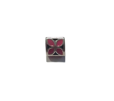 #ad Pandora Sterling Silver Pink Enamel Flower Charm #790437EN05 022WEJ $18.00