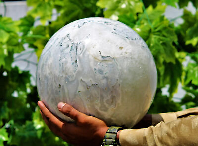 #ad Huge 10.6quot; 25kg Green Tree Agate Crystal Healing Energy Stone Sphere Globe $2041.30