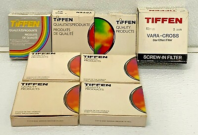 #ad Tiffen Variety Lot Of 8 Screw On Camera Photo Filters 235D $110.25