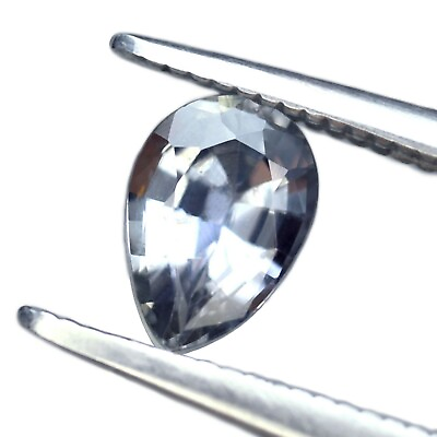 #ad Certified 0.88ct Natural Unheated White Color Change Sapphire VS Clarity Pear $365.00