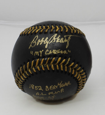 #ad Bobby Shantz Signed Rawlings Black Gold Baseball 16 Stat Insc JSA COA 645 $169.99