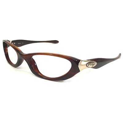 #ad Vintage Oakley Eyeglasses Frames Haylon Brown Tortoise Matte Gold Oval 49 19 135 $59.99