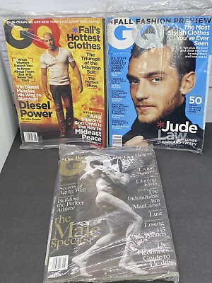 #ad GQ Magazine May July August 2002 Jude Law Christina Ricci Vin Diesel New Sealed $9.99