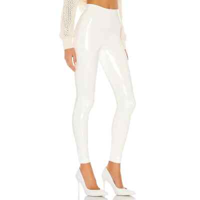 #ad Women PU Leather White Pants Sexy High Waist Bodycon Summer PVC Skinny Trousers $9.03