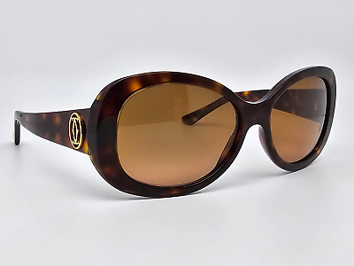 #ad Cartier 5330103 Tortoise Gold CC Frame Polarized Brown Gradient Lens Sunglasses $395.99