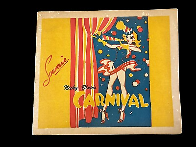 #ad Nicky Blair’s Carnival Photo Folder Bright Graphics 1943 Art Vintage Paper Ad $12.00