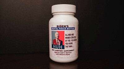 #ad Gag Gift Political Biden#x27;s Mental Focus Bottle White Elephant EMPTY BOTTLE $14.24